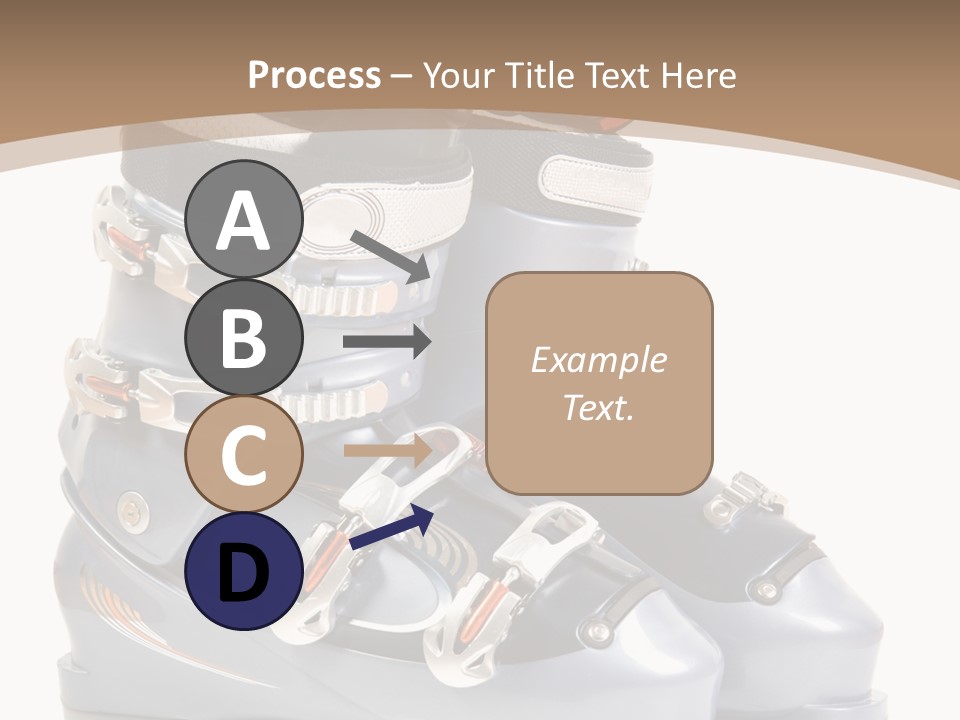 Ski Boots. Isolate On White. PowerPoint Template