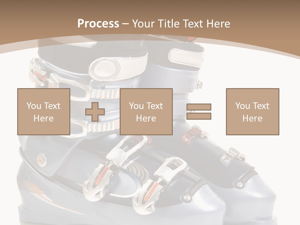Ski Boots. Isolate On White. PowerPoint Template