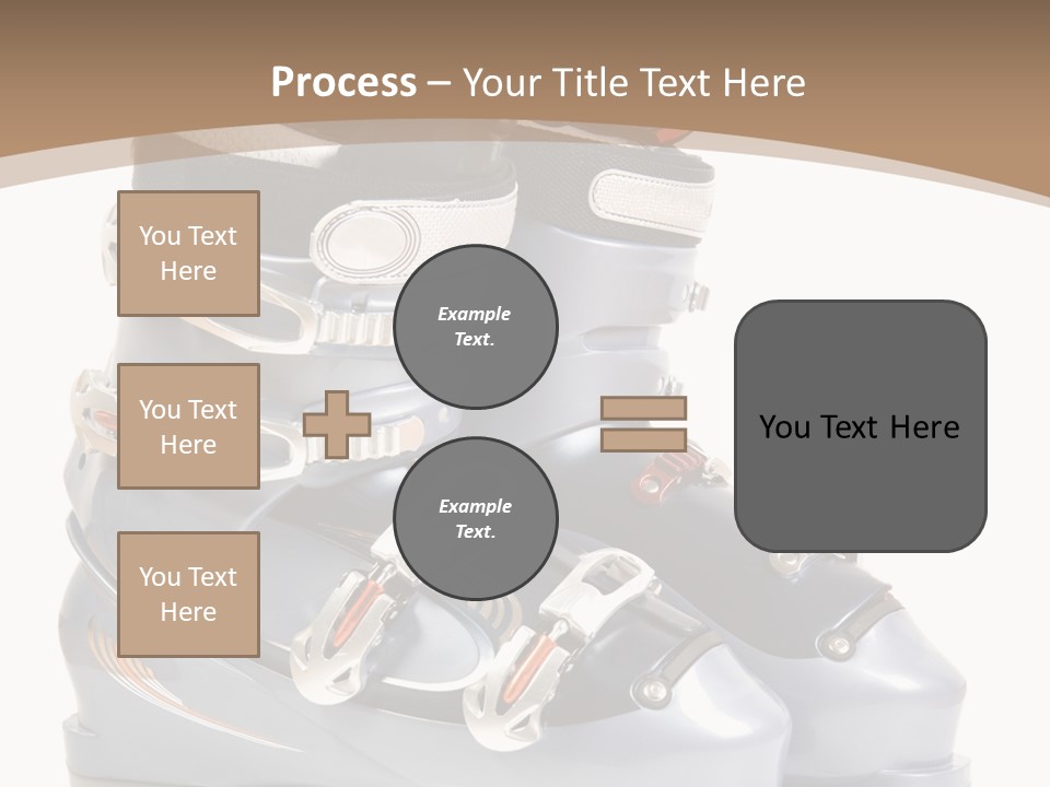 Ski Boots. Isolate On White. PowerPoint Template