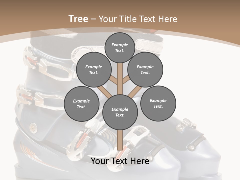 Ski Boots. Isolate On White. PowerPoint Template