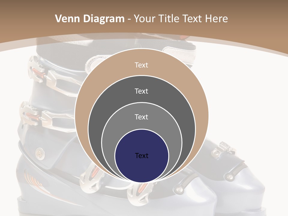 Ski Boots. Isolate On White. PowerPoint Template
