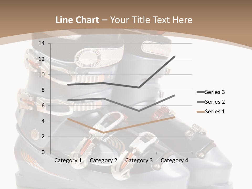 Ski Boots. Isolate On White. PowerPoint Template