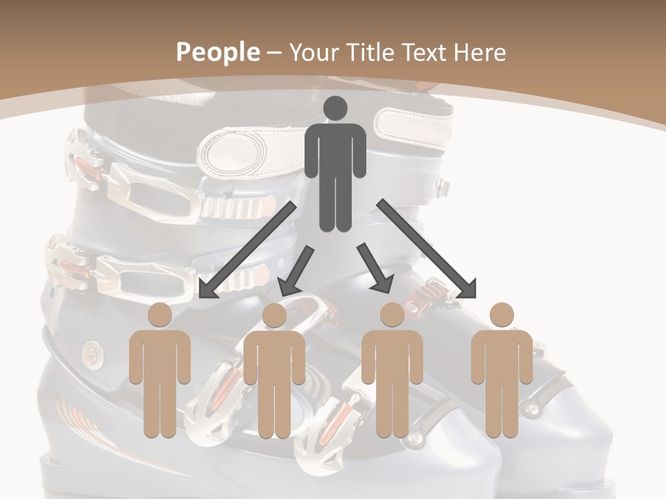 Ski Boots. Isolate On White. PowerPoint Template