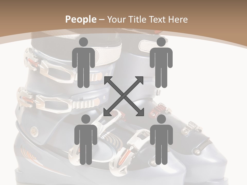 Ski Boots. Isolate On White. PowerPoint Template