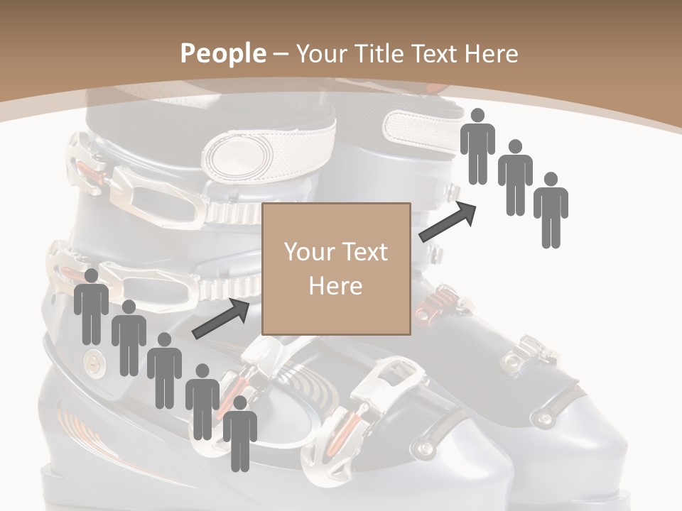 Ski Boots. Isolate On White. PowerPoint Template
