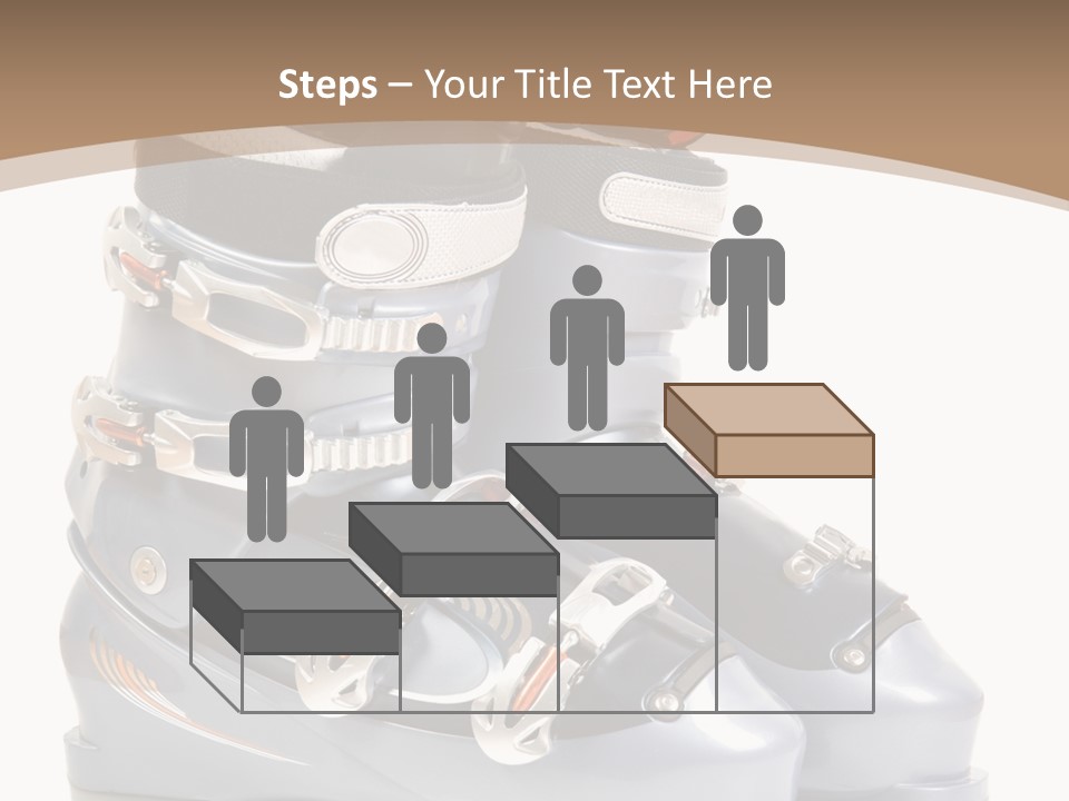 Ski Boots. Isolate On White. PowerPoint Template