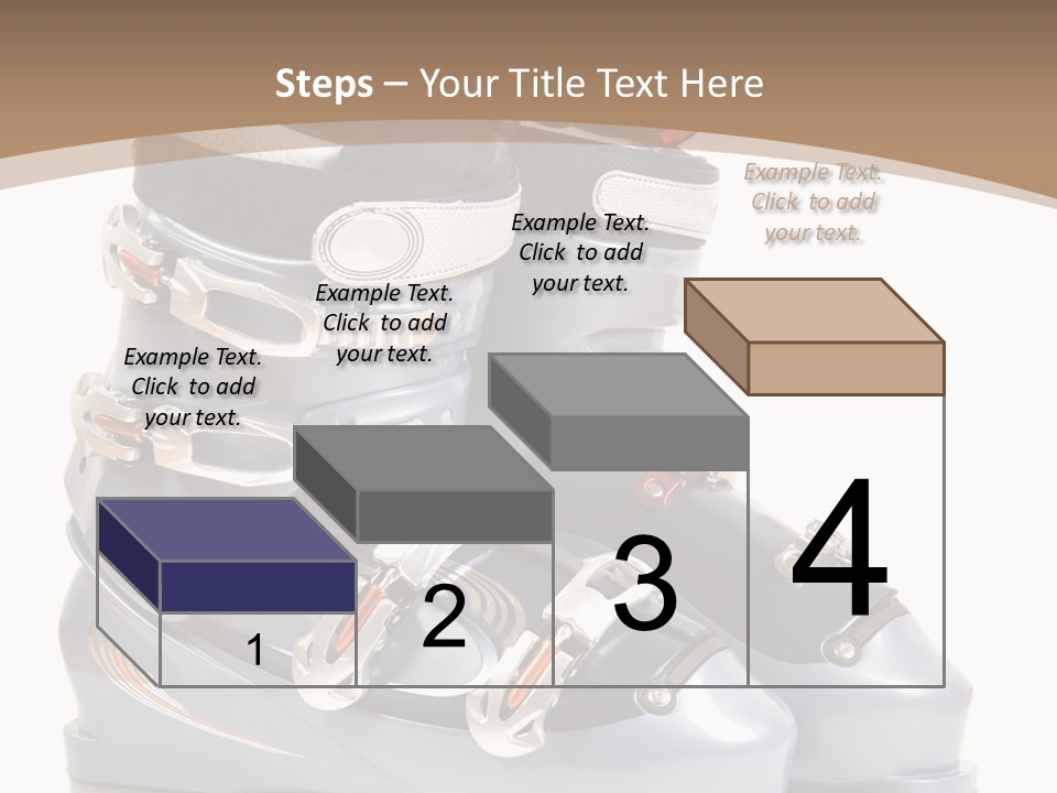 Ski Boots. Isolate On White. PowerPoint Template