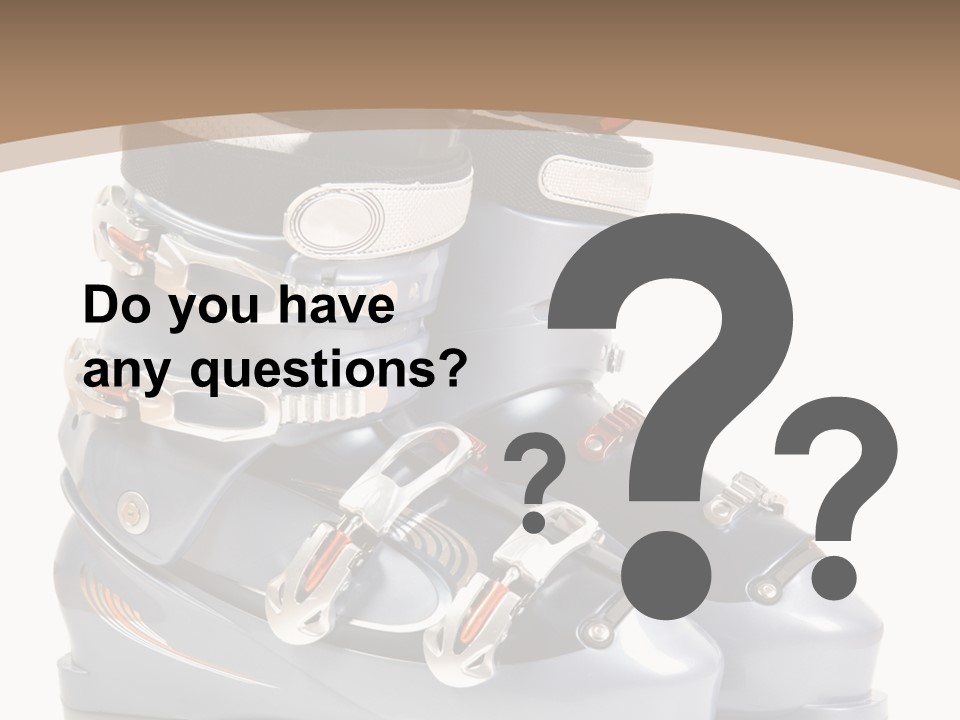 Ski Boots. Isolate On White. PowerPoint Template