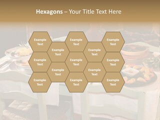 Table With Food In A Restaurant PowerPoint Template