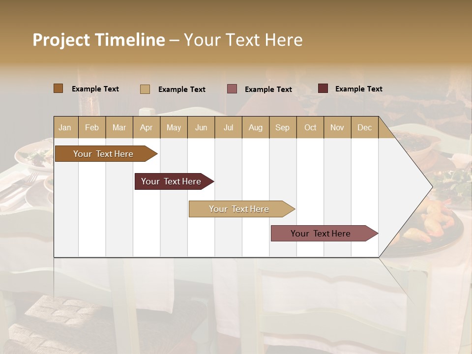 Table With Food In A Restaurant PowerPoint Template