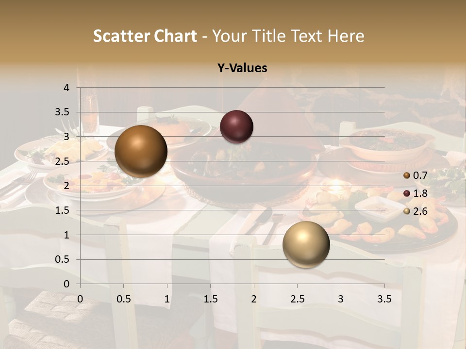 Table With Food In A Restaurant PowerPoint Template