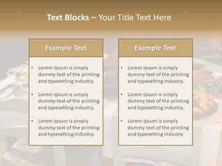 Table With Food In A Restaurant PowerPoint Template