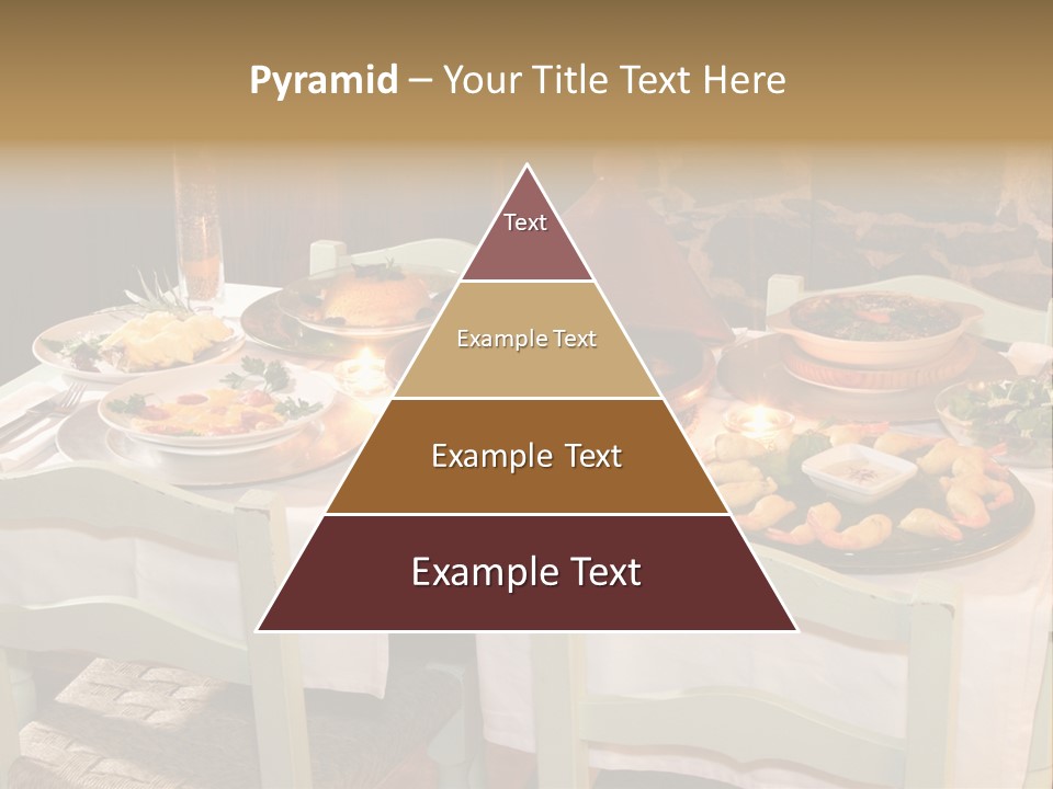 Table With Food In A Restaurant PowerPoint Template