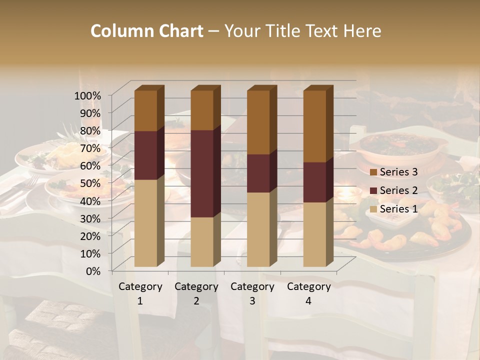 Table With Food In A Restaurant PowerPoint Template