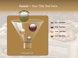Table With Food In A Restaurant PowerPoint Template
