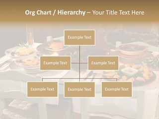 Table With Food In A Restaurant PowerPoint Template