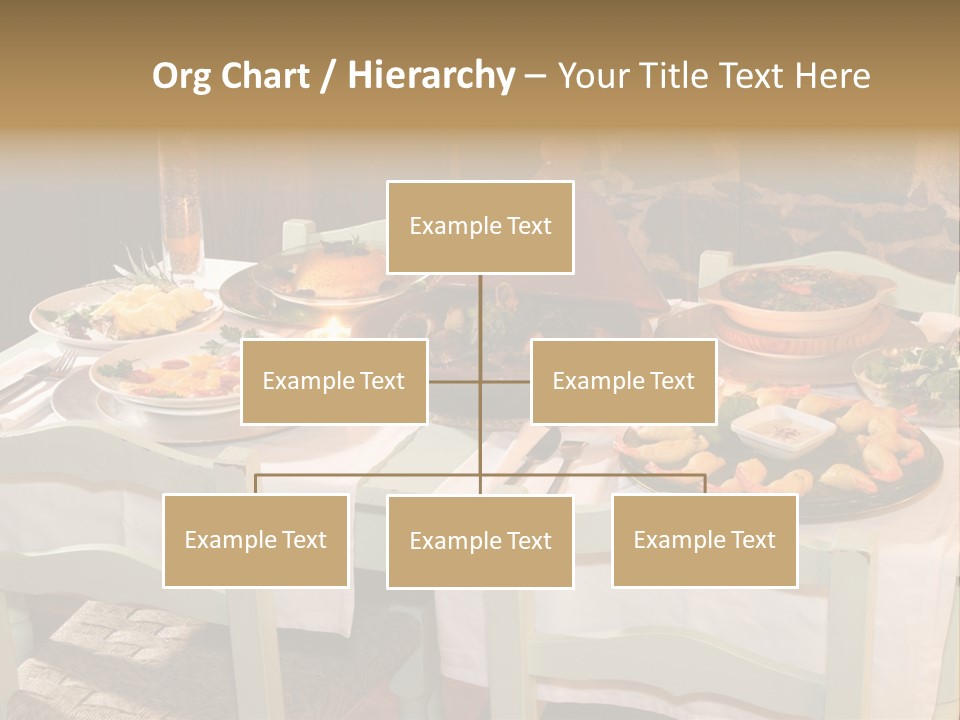 Table With Food In A Restaurant PowerPoint Template