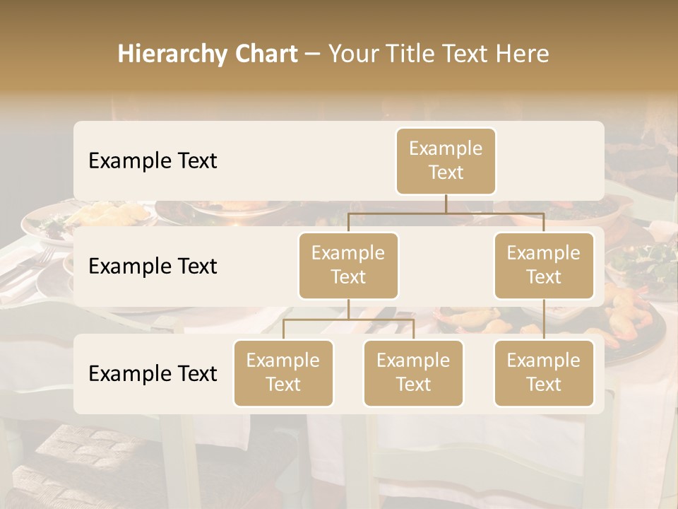 Table With Food In A Restaurant PowerPoint Template