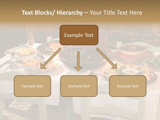 Table With Food In A Restaurant PowerPoint Template