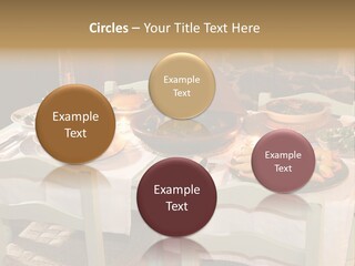 Table With Food In A Restaurant PowerPoint Template