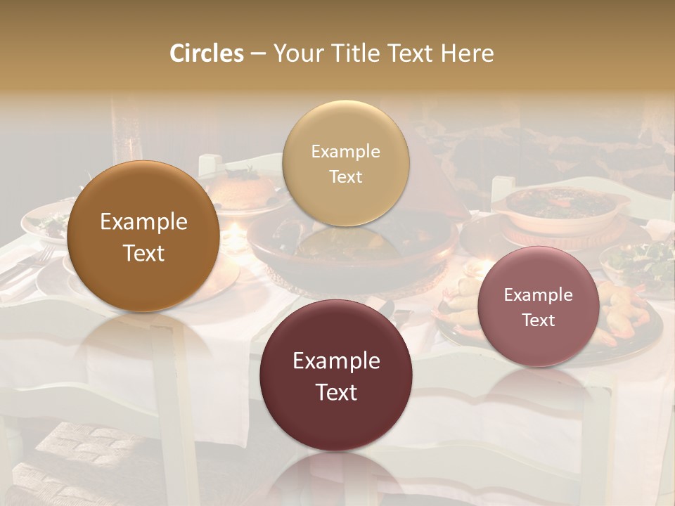 Table With Food In A Restaurant PowerPoint Template