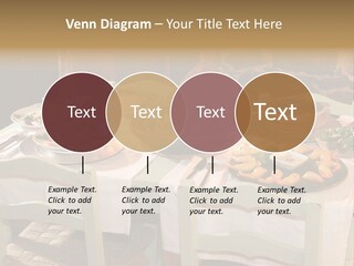 Table With Food In A Restaurant PowerPoint Template