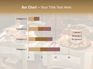 Table With Food In A Restaurant PowerPoint Template