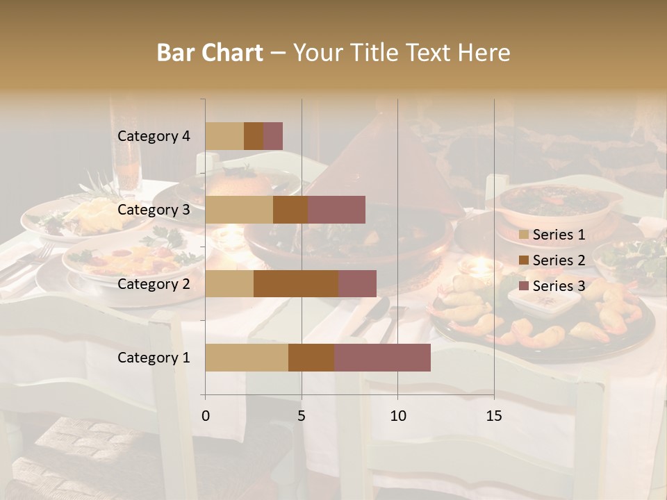 Table With Food In A Restaurant PowerPoint Template