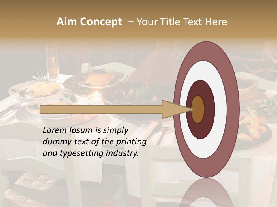 Table With Food In A Restaurant PowerPoint Template