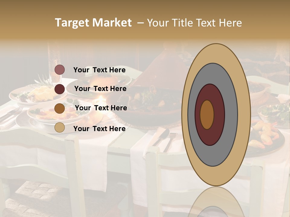 Table With Food In A Restaurant PowerPoint Template