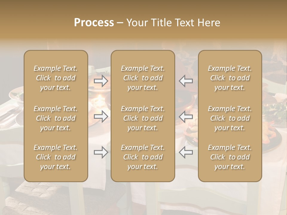 Table With Food In A Restaurant PowerPoint Template