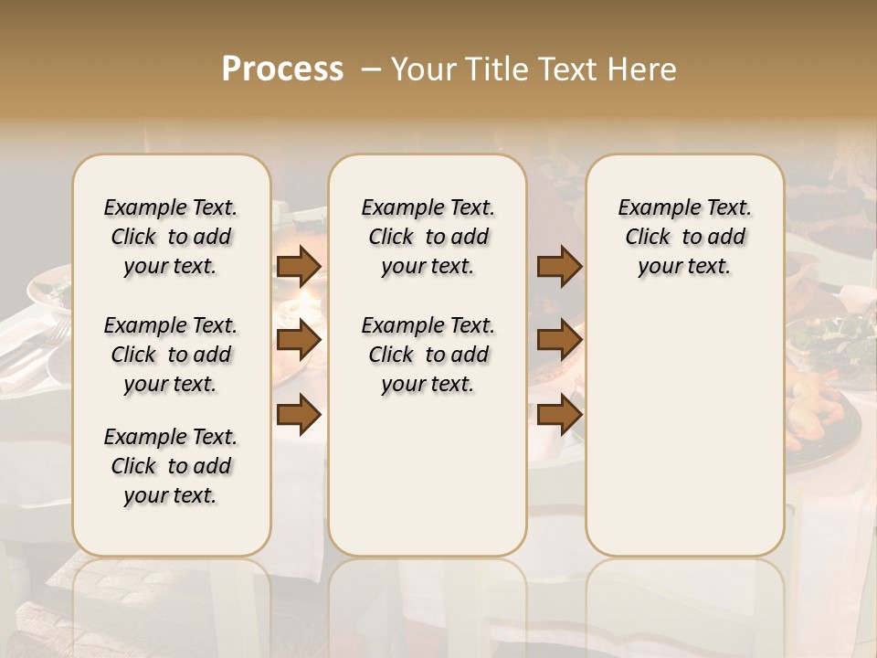 Table With Food In A Restaurant PowerPoint Template