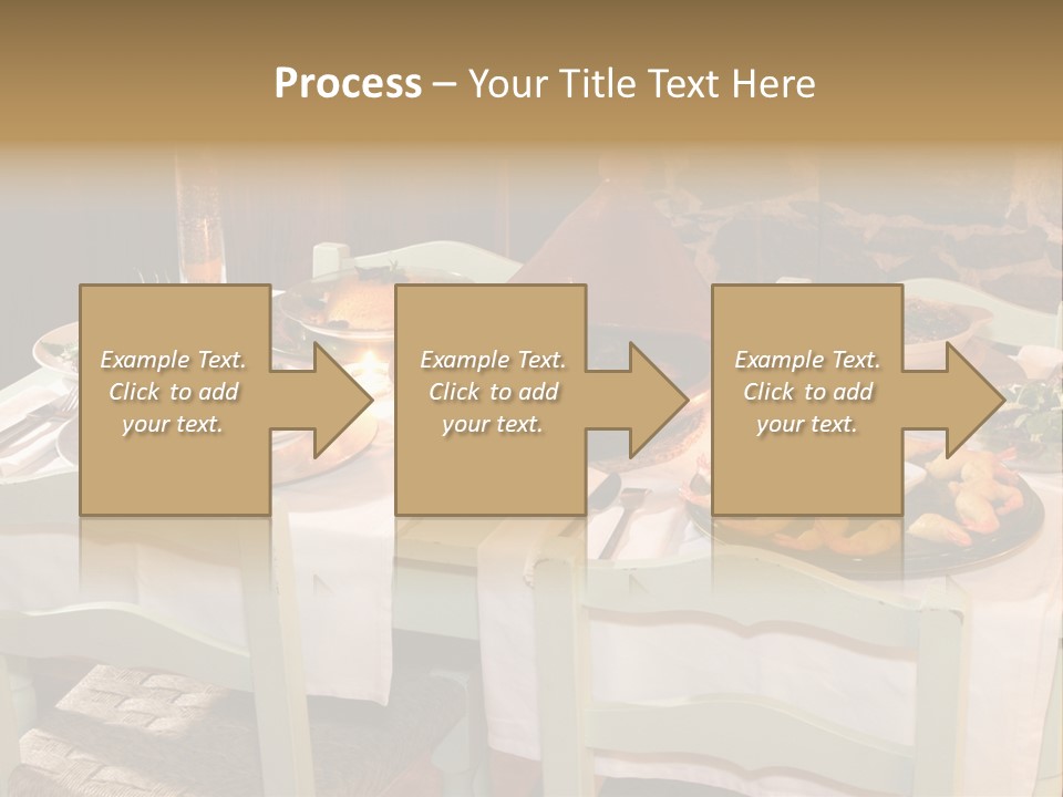 Table With Food In A Restaurant PowerPoint Template