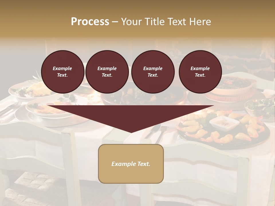 Table With Food In A Restaurant PowerPoint Template