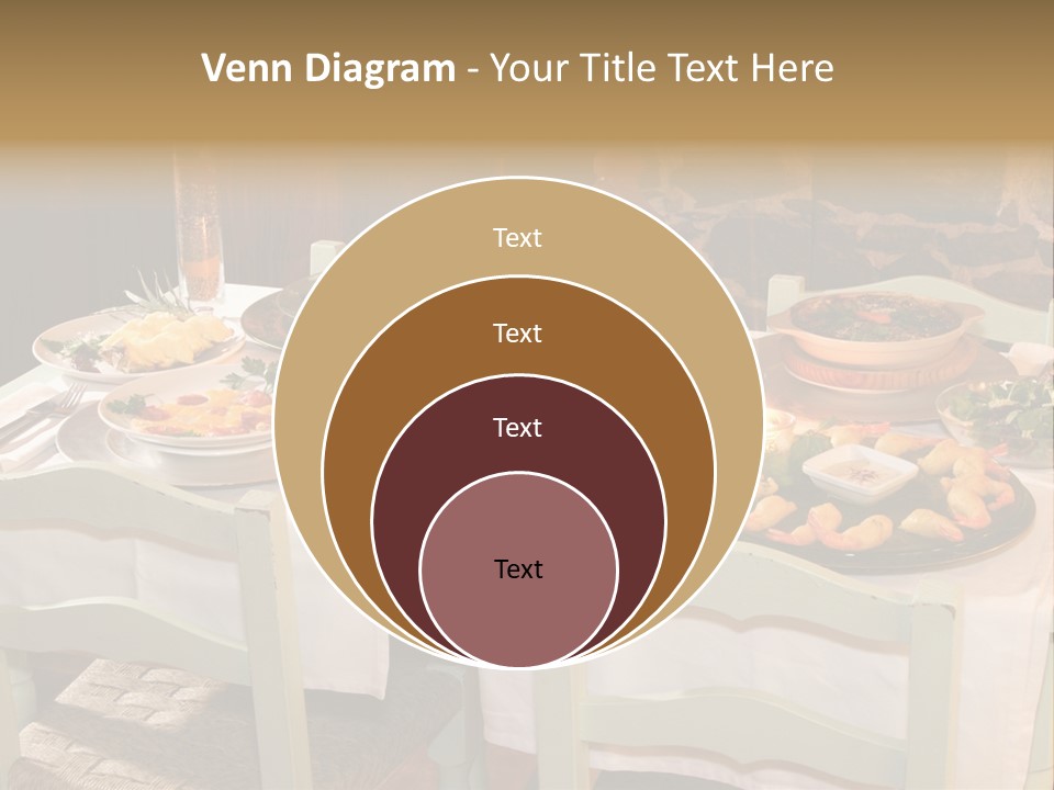 Table With Food In A Restaurant PowerPoint Template
