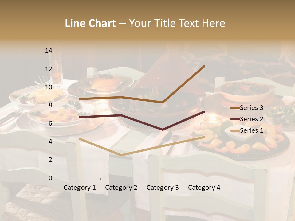 Table With Food In A Restaurant PowerPoint Template