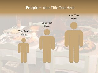 Table With Food In A Restaurant PowerPoint Template