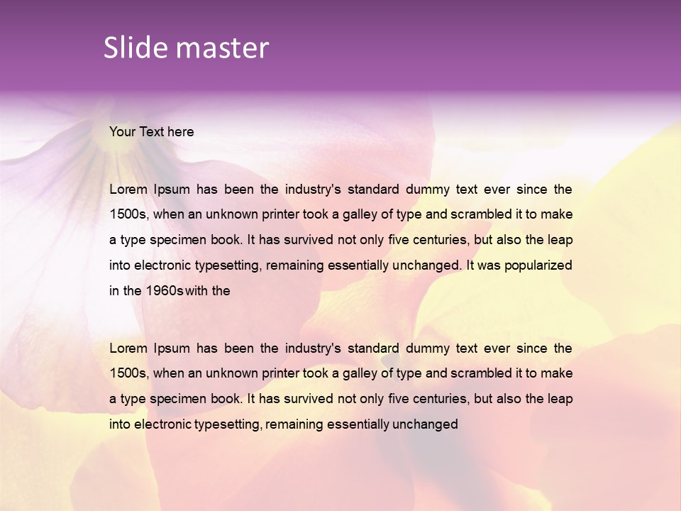 A Group Of Colorful Flowers Powerpoint Template PowerPoint Template