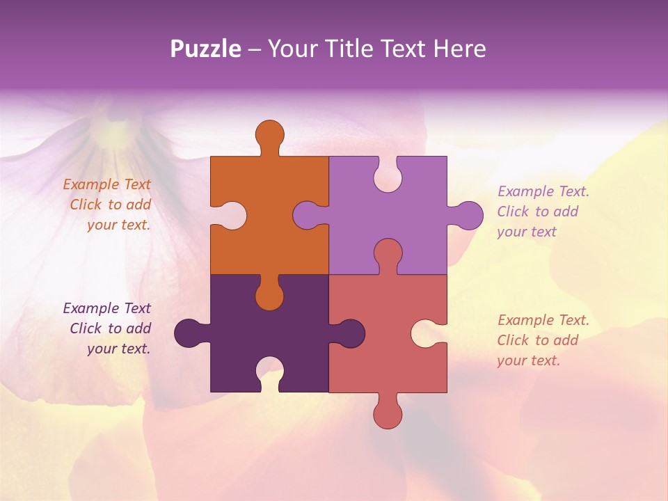 A Group Of Colorful Flowers Powerpoint Template PowerPoint Template