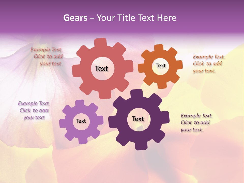 A Group Of Colorful Flowers Powerpoint Template PowerPoint Template