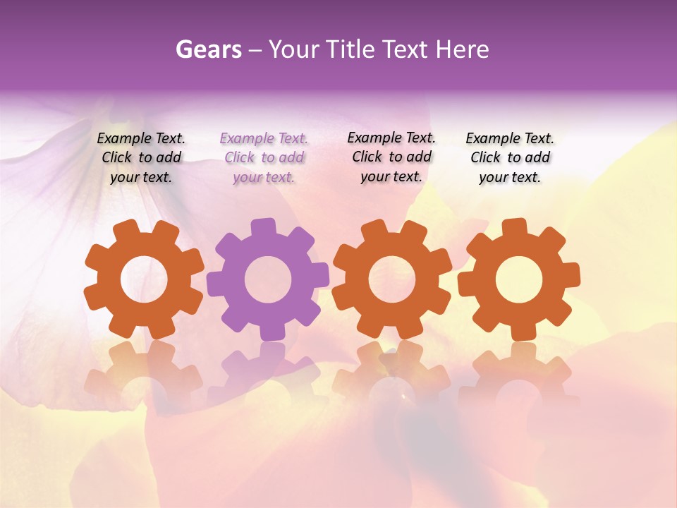 A Group Of Colorful Flowers Powerpoint Template PowerPoint Template