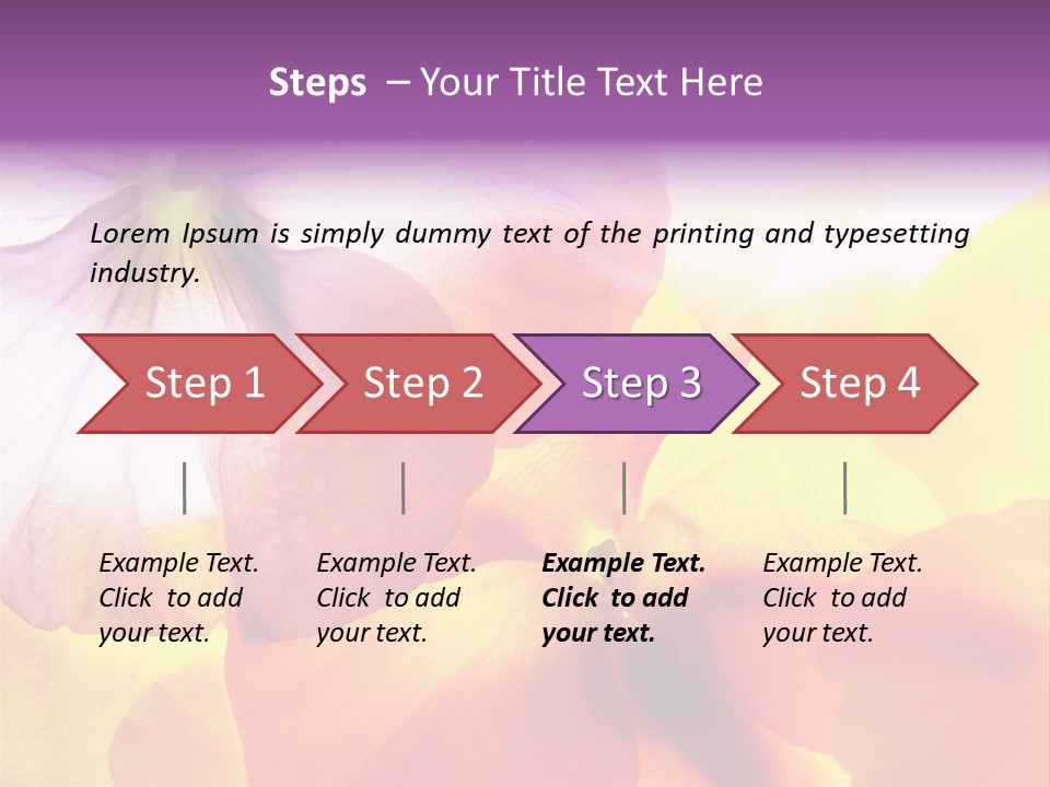 A Group Of Colorful Flowers Powerpoint Template PowerPoint Template