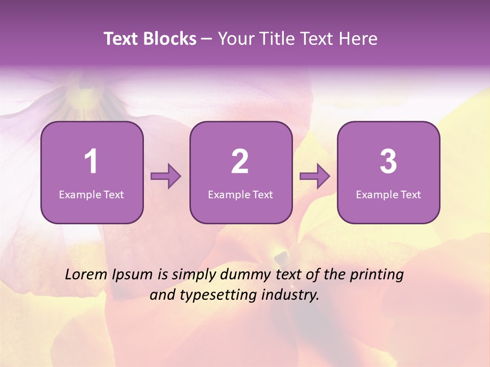 A Group Of Colorful Flowers Powerpoint Template PowerPoint Template