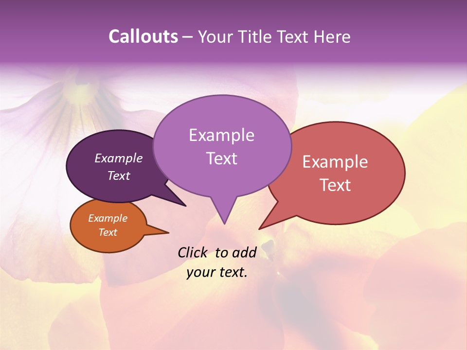 A Group Of Colorful Flowers Powerpoint Template PowerPoint Template