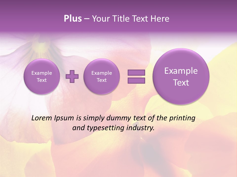 A Group Of Colorful Flowers Powerpoint Template PowerPoint Template