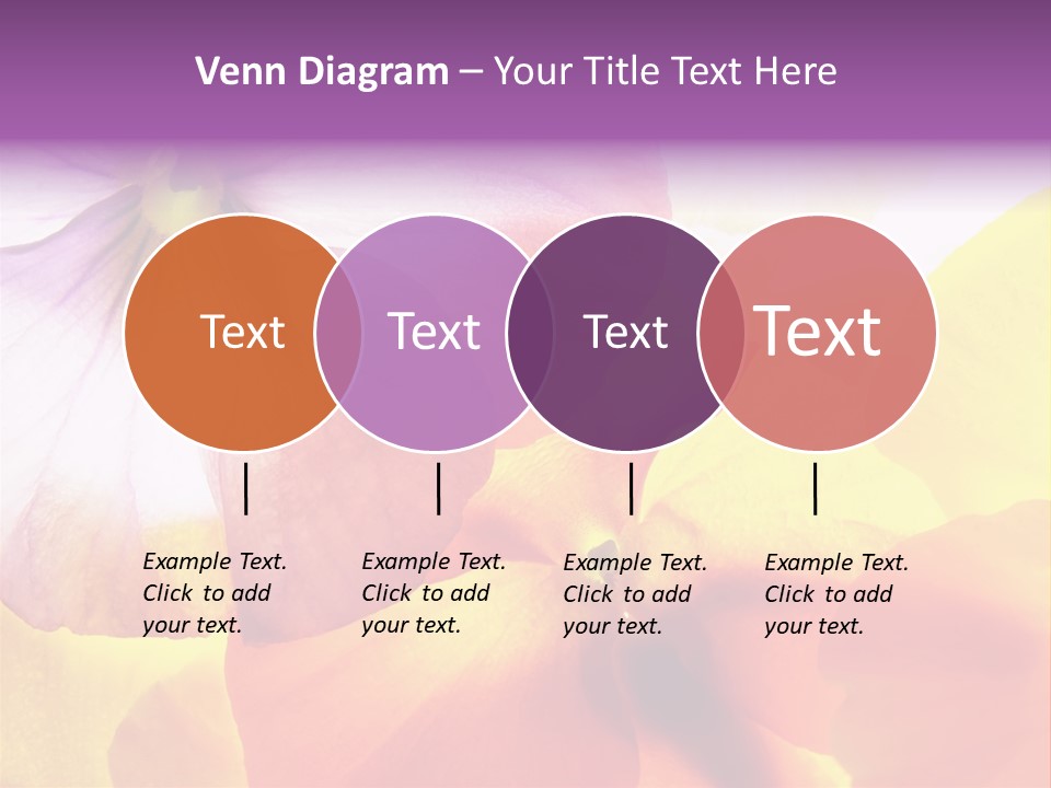 A Group Of Colorful Flowers Powerpoint Template PowerPoint Template