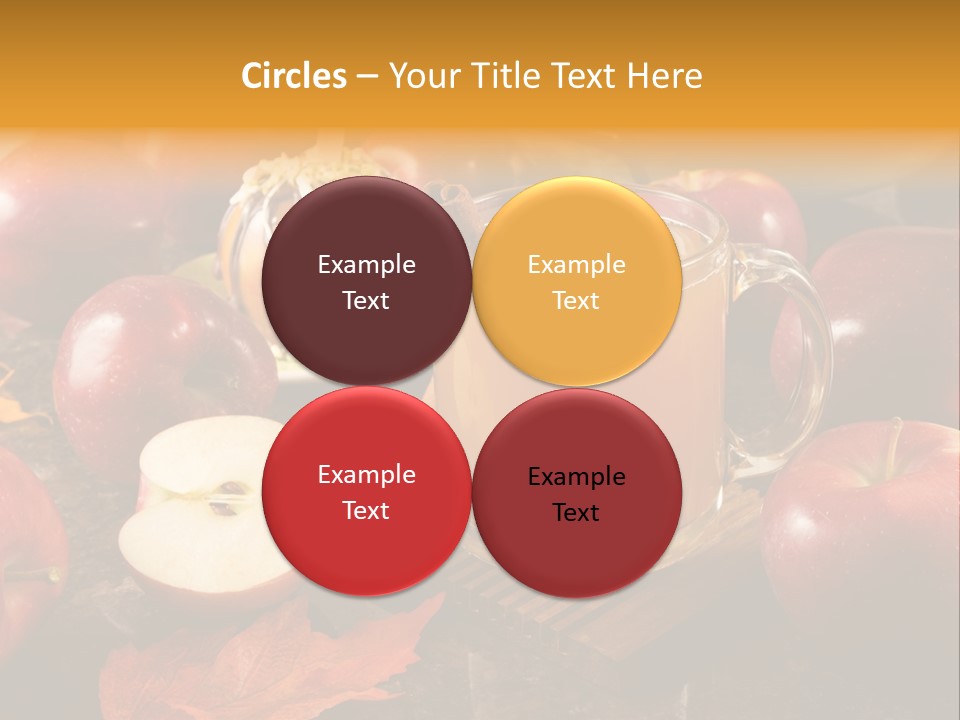 Apple Cider, Caramel Apple And Apple Pie PowerPoint Template