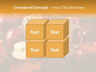 Apple Cider, Caramel Apple And Apple Pie PowerPoint Template