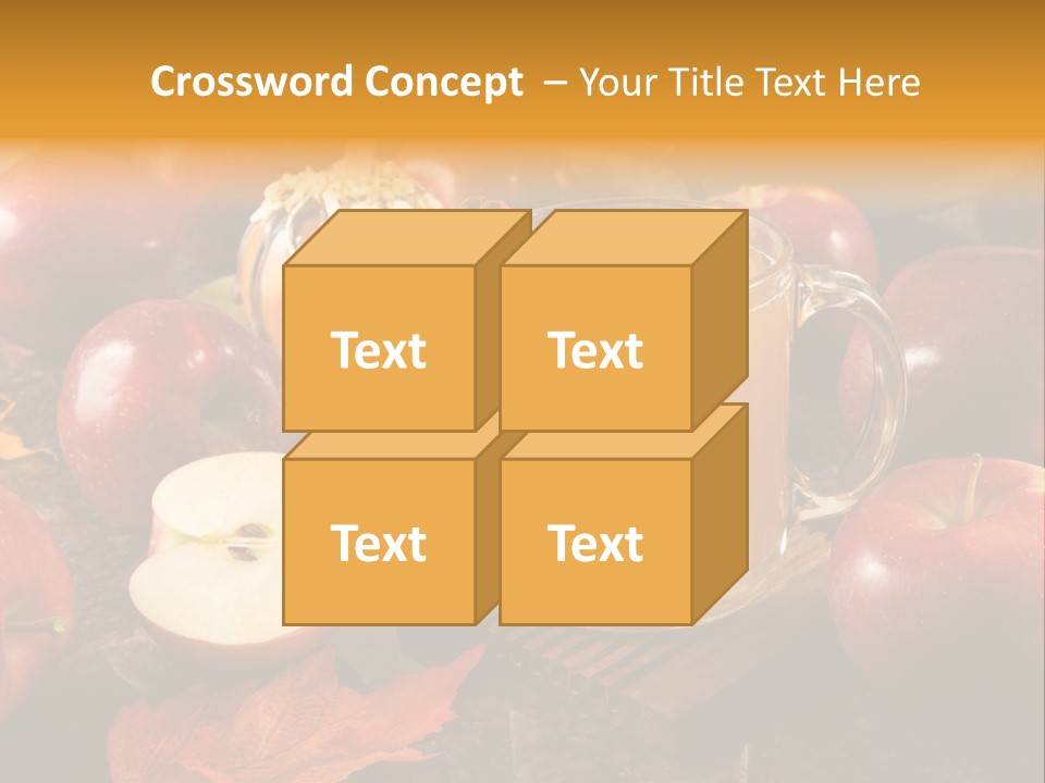 Apple Cider, Caramel Apple And Apple Pie PowerPoint Template