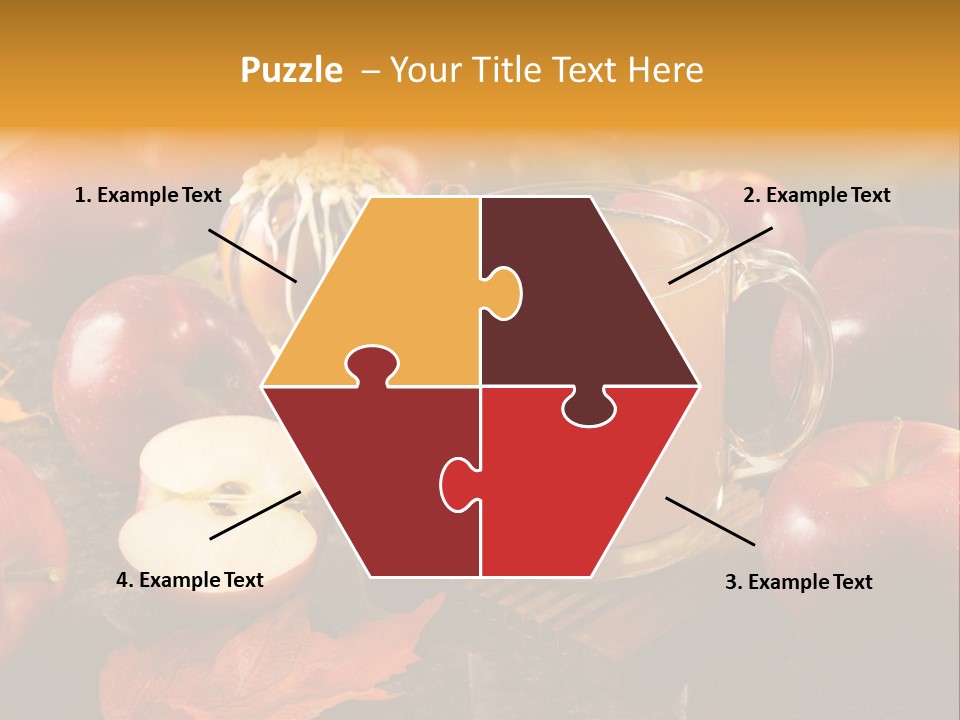Apple Cider, Caramel Apple And Apple Pie PowerPoint Template